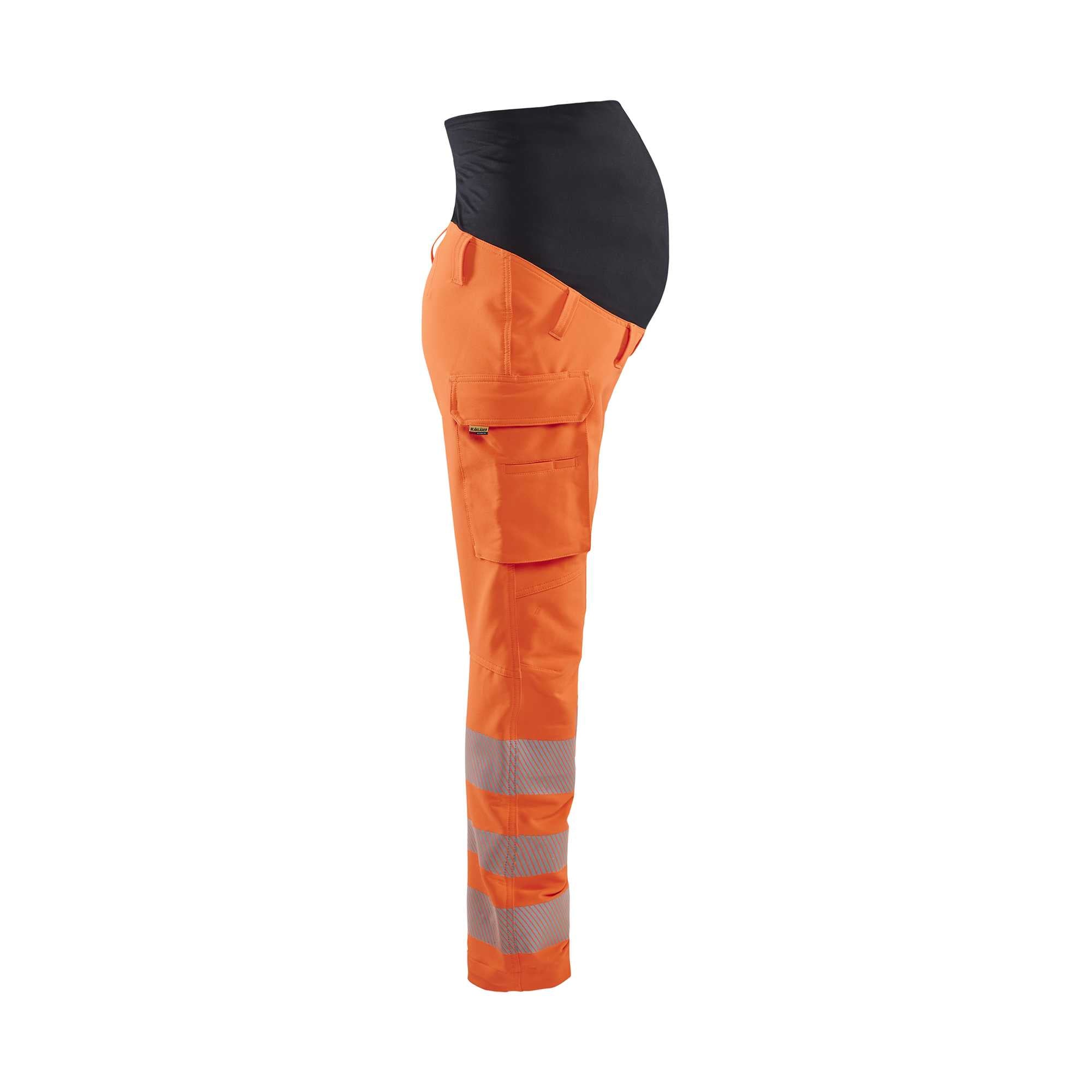 BLAKLADER 71001642 Women's hi Vis 4 way stretch maternity trousers Hi Vis Reflective Work Trousers Women - water repellent